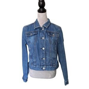 ANA A New Approach Womens Medium Wash Denim Jacket Blue Size XL w/ pic